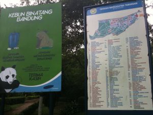 papan peta Kebun Binatang Bandung