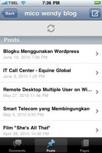 Wordpress di Iphone